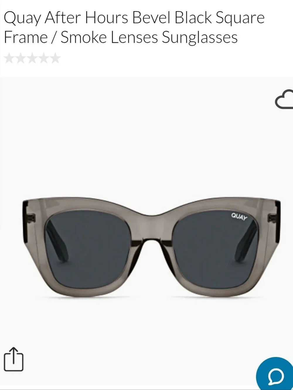 Quay after hours bevel polarized Transparent Sunglasses With Case